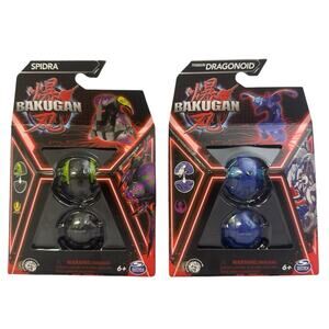 Bakugan 2024 Battle Brawlers Gen 3 Titanium DRAGONOID and SPIDRA Figures New